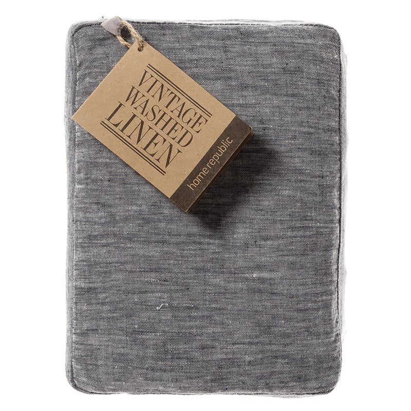 Vintage Washed Indigo Linen Robe