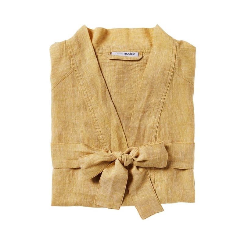 Vintage Washed Linen Sorbet Bathrobe