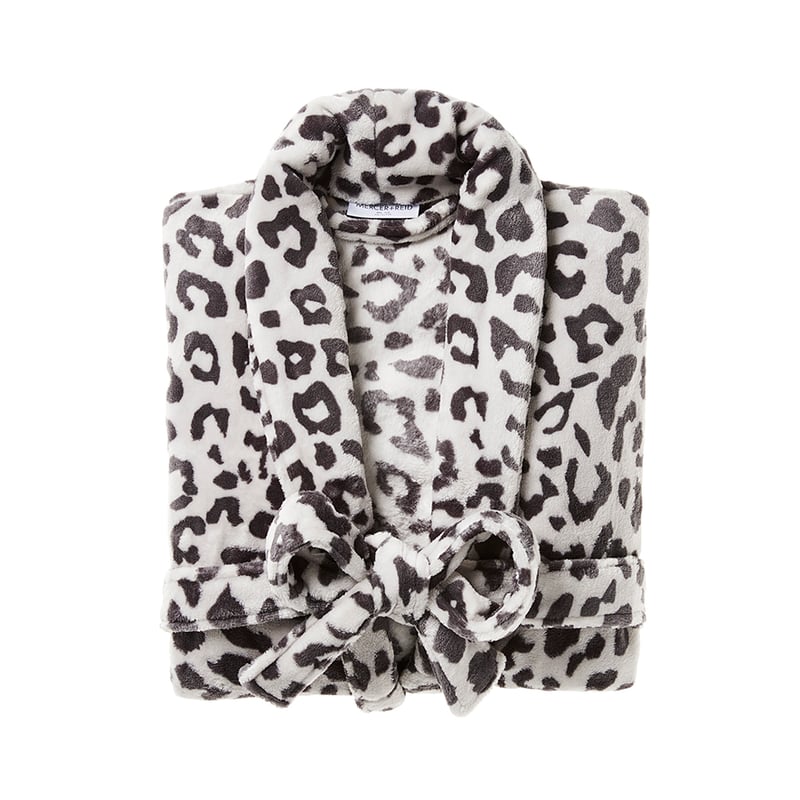 Ultra Soft Leopard Coal Bathrobe
