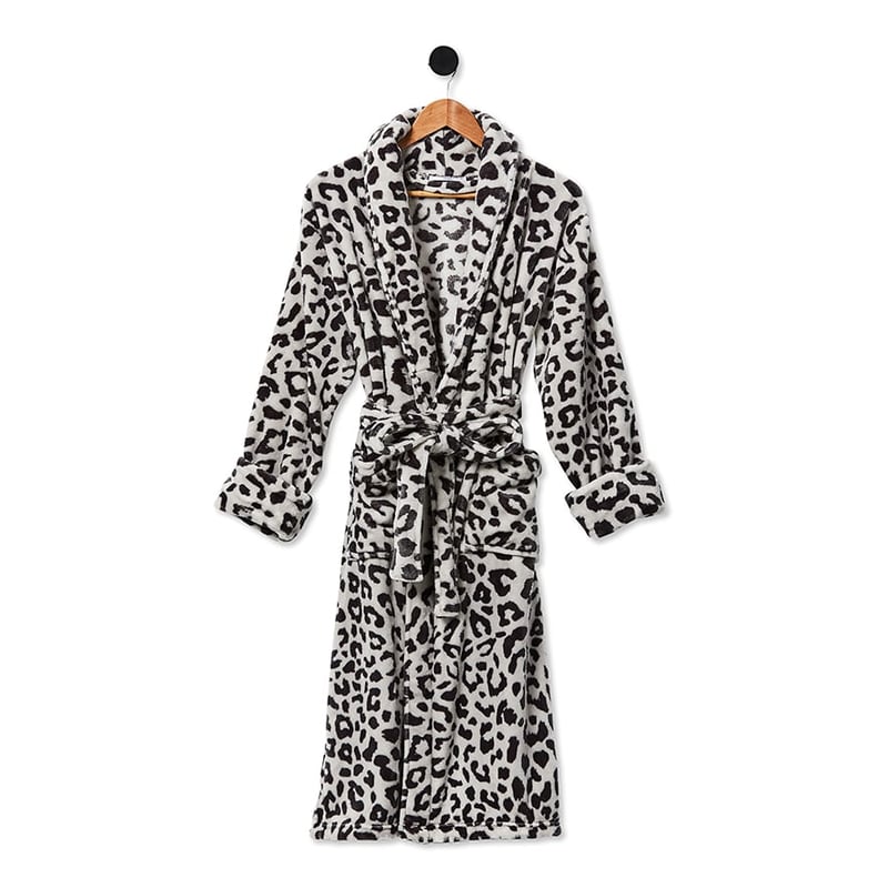 Ultra Soft Leopard Coal Bathrobe