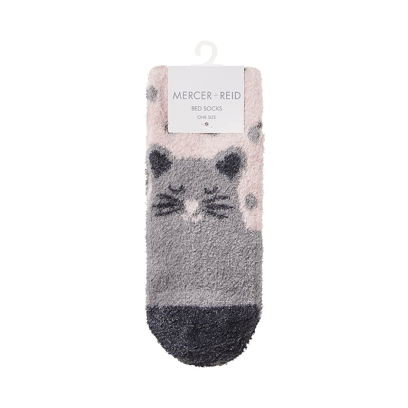 Pink Kitty Bed Socks 