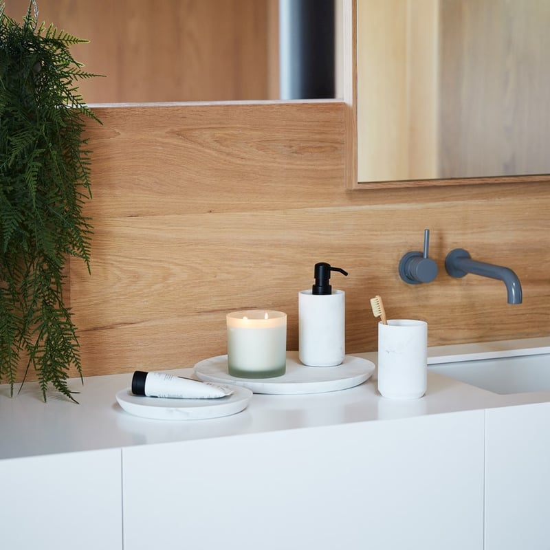 Helsinki White Large Round Tray