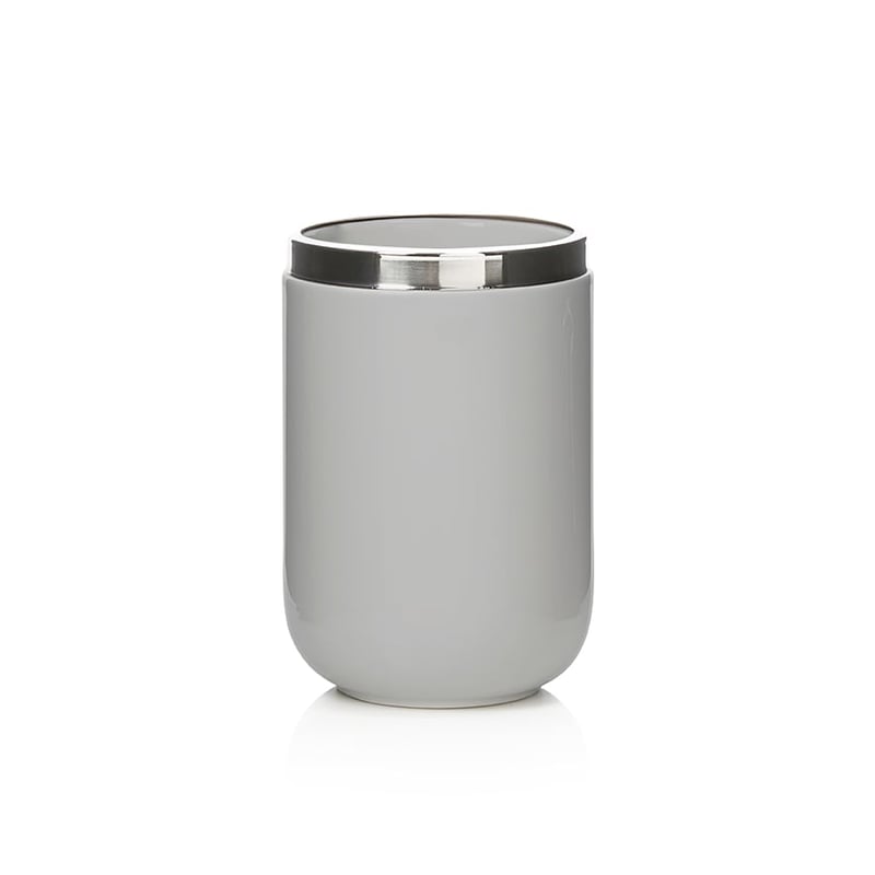 Ollie Bathroom Accessories Grey & Silver