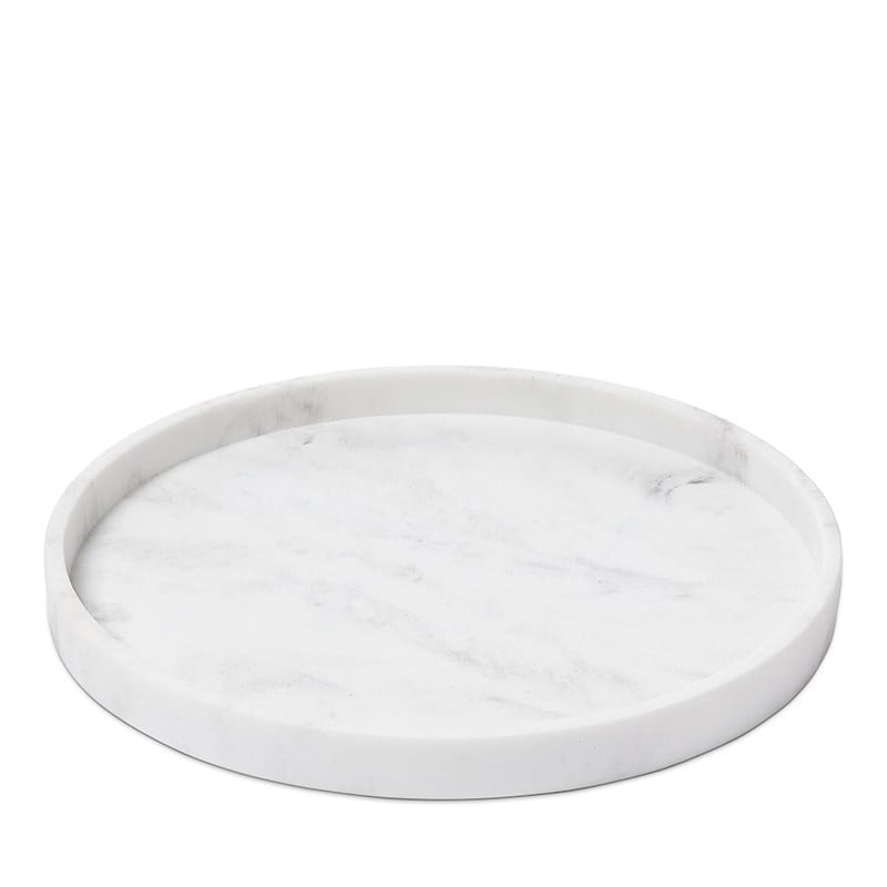 Milan White Round Tray