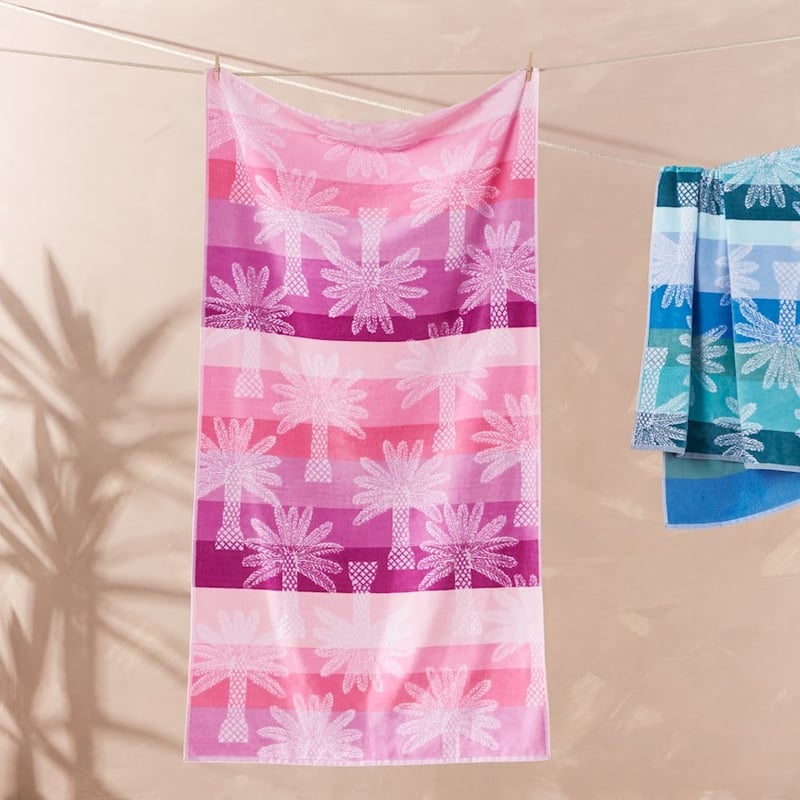 Velour Cuba Berry Beach Towel 