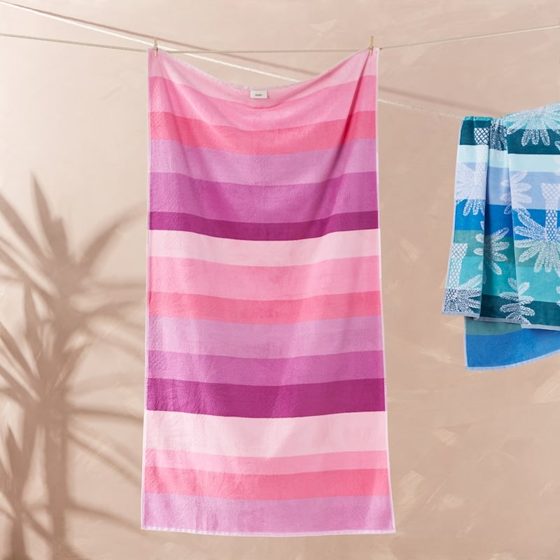 Velour Cuba Berry Beach Towel 