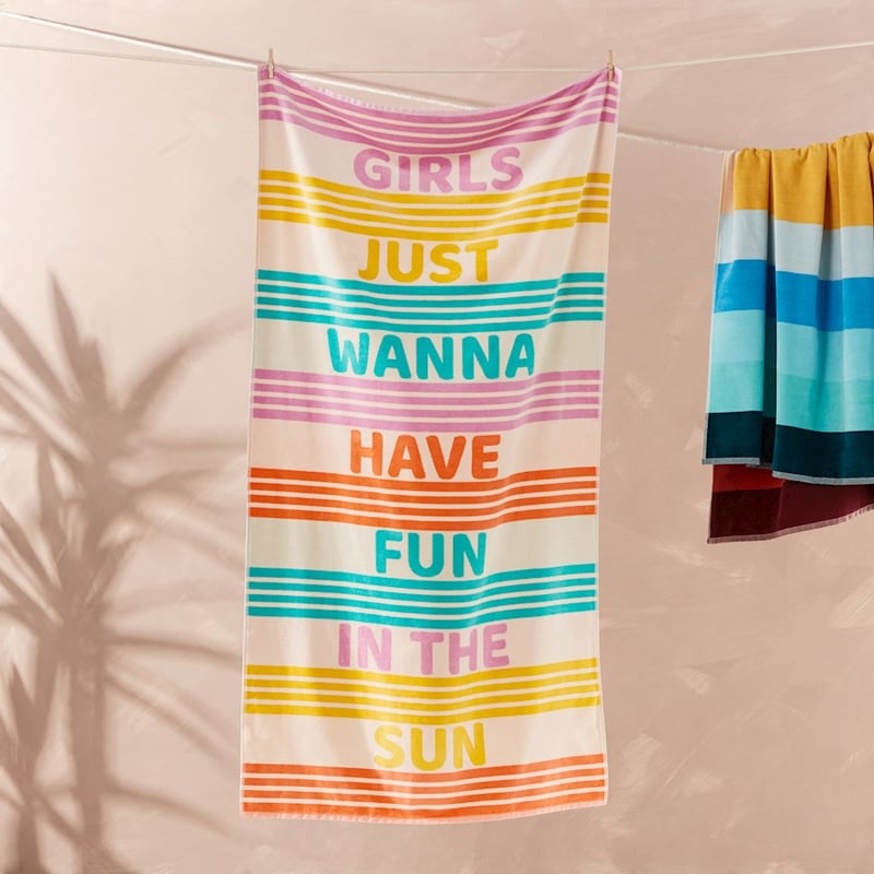 Velour Fun in the Sun Beach Towel