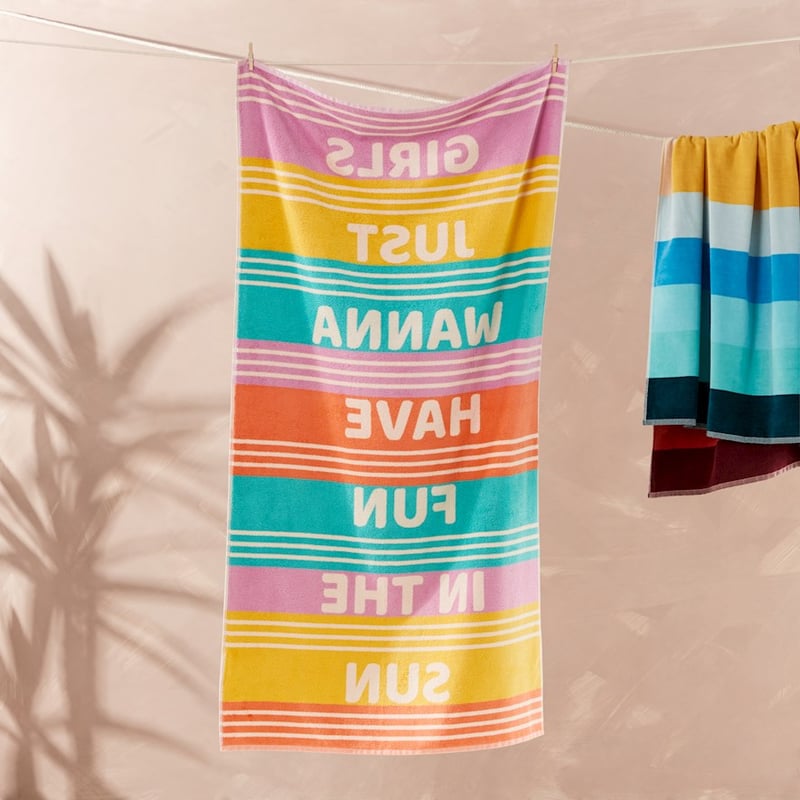 Velour Fun in the Sun Beach Towel