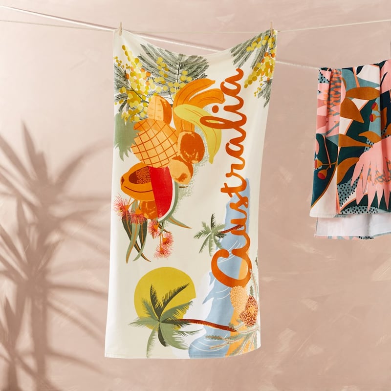 Sand Free Retro Australia Beach Towel