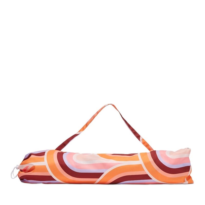 Retro Rainbow Pinks Beach Umbrella