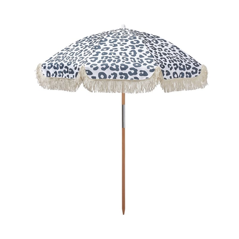 Holiday Black and White Leopard Beach Umbrella 