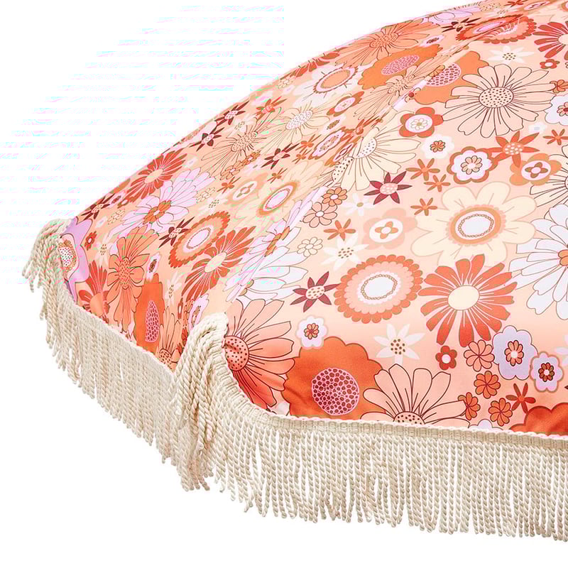 Holiday Retro Floral Beach Umbrella