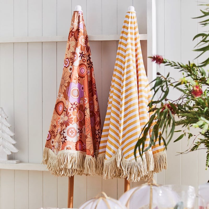 Holiday Sunshine White Beach Umbrella 
