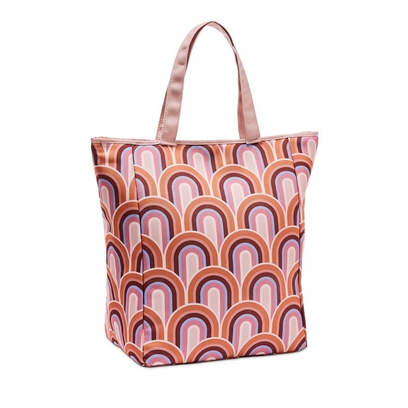 Beach Retro Rainbow Pinks Canvas Cooler Bag