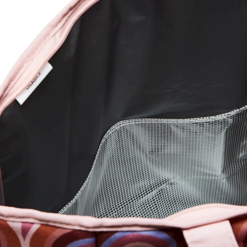 Beach Retro Rainbow Pinks Canvas Cooler Bag