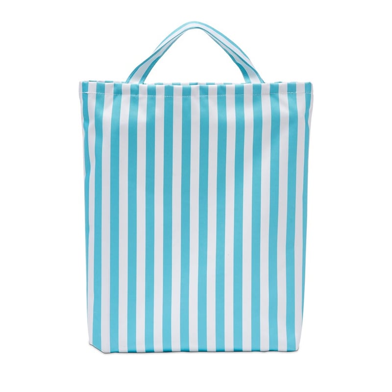 Beach Aqua Stripe Stool 