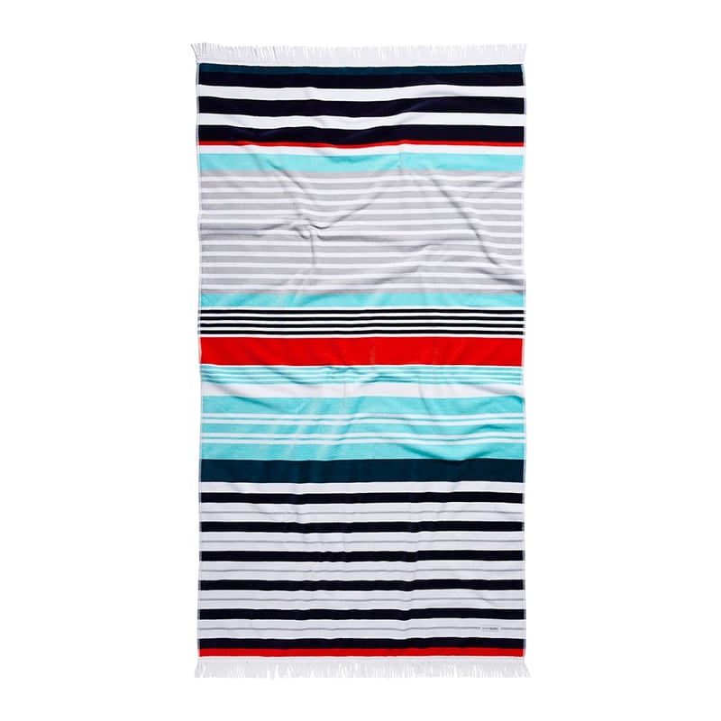 Velour Beach Towel Atlantic Stripe