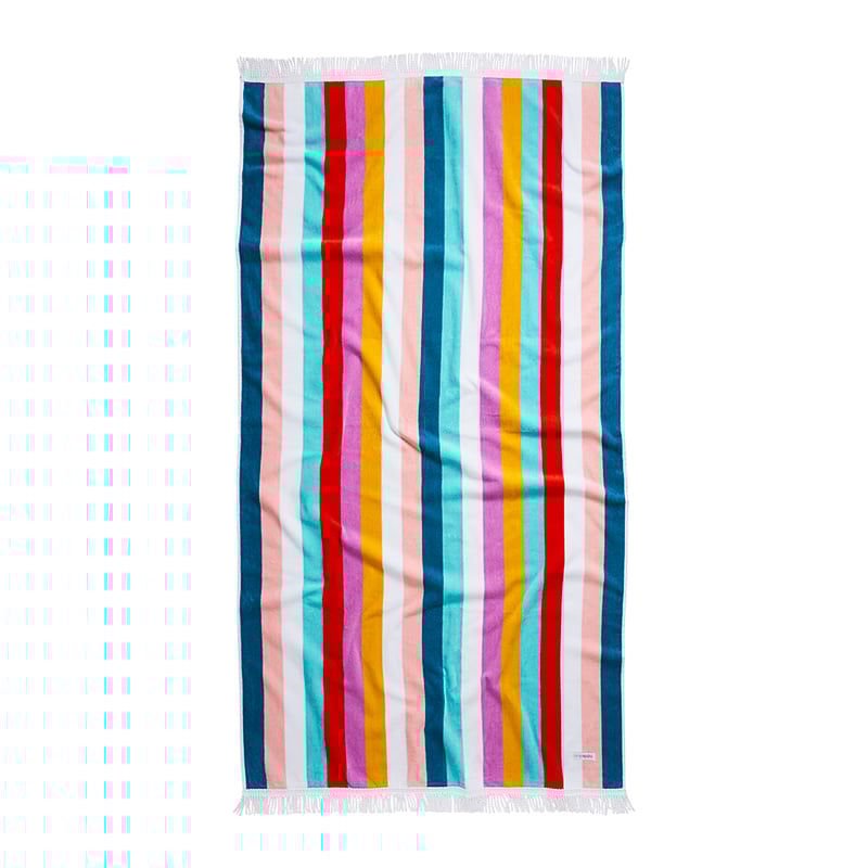 Velour Beach Towel Lollipop Stripe 