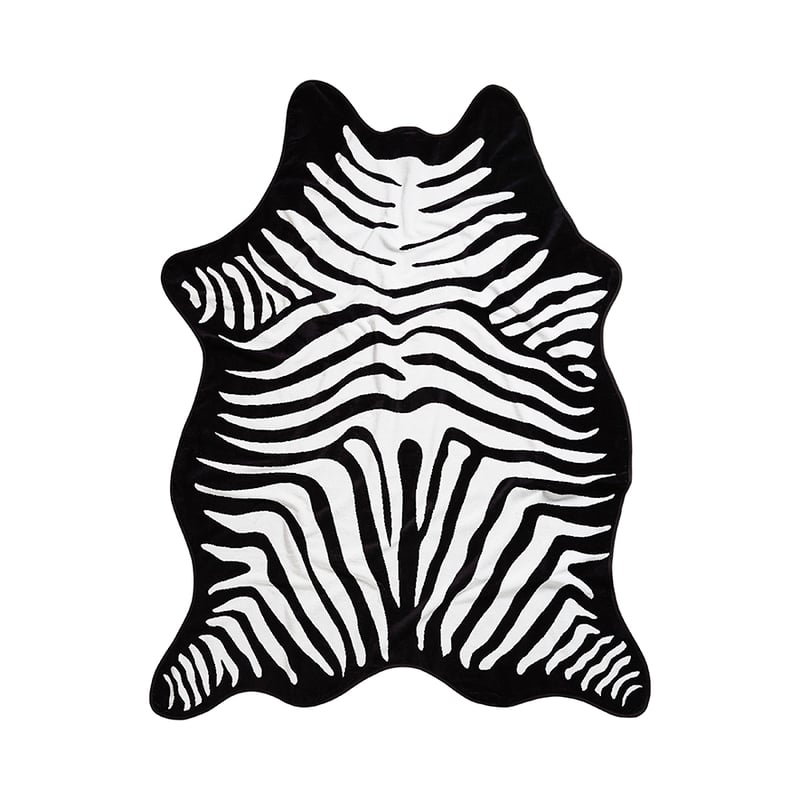 Shaped Velour Beach Towel Zebra 