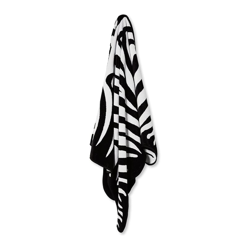 Shaped Velour Beach Towel Zebra 