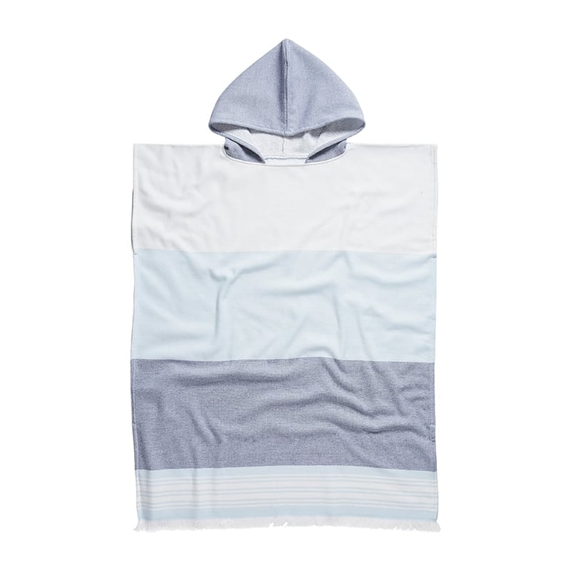 European Turkish Adult Hooded Beach Towel Marmaris Blues 