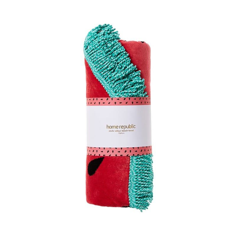 Velour Circle Beach Towel Melon 