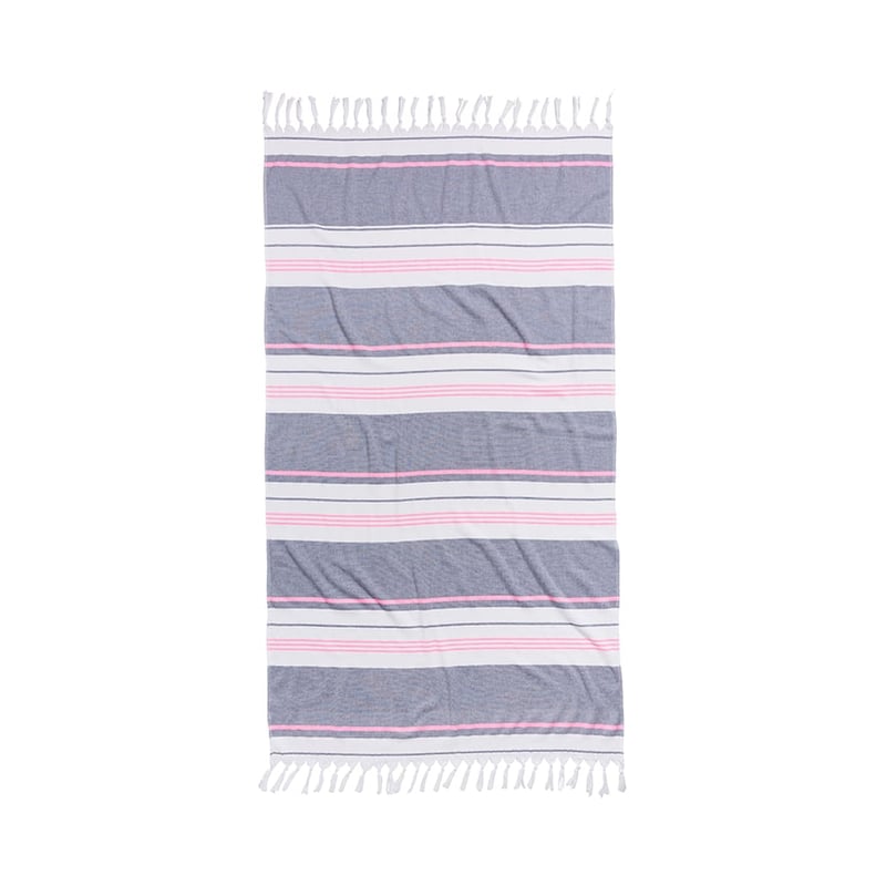 European Turkish Beach Towel Alanya Stripe Pinks 
