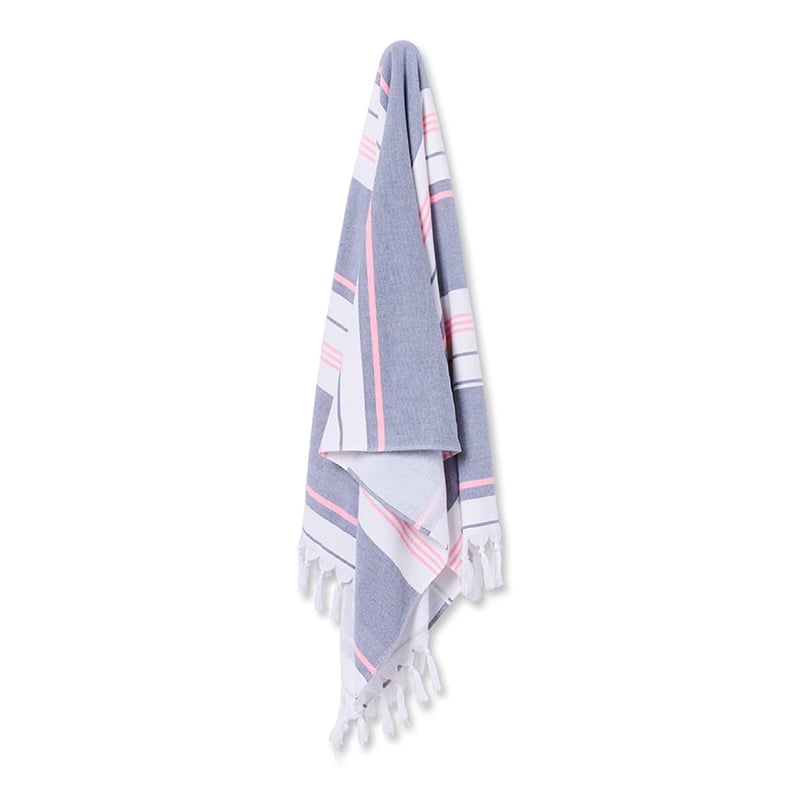 European Turkish Beach Towel Alanya Stripe Pinks 