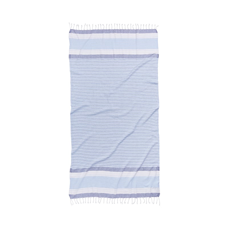 European Turkish Peshtemal Stripe Blue