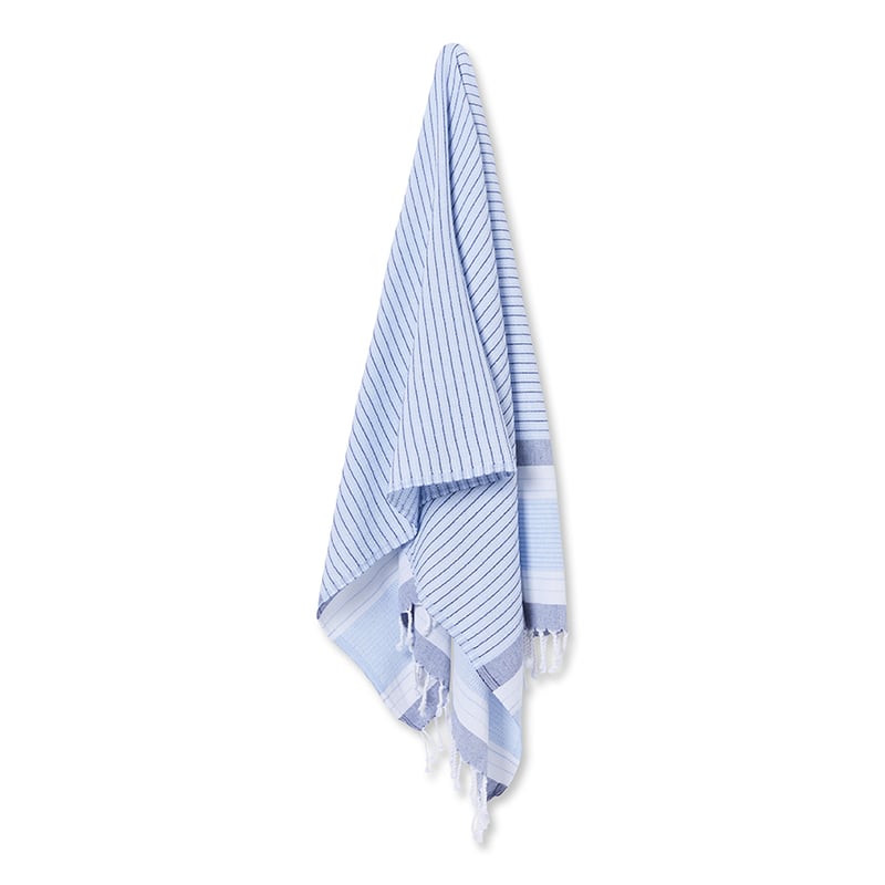 European Turkish Peshtemal Stripe Blue