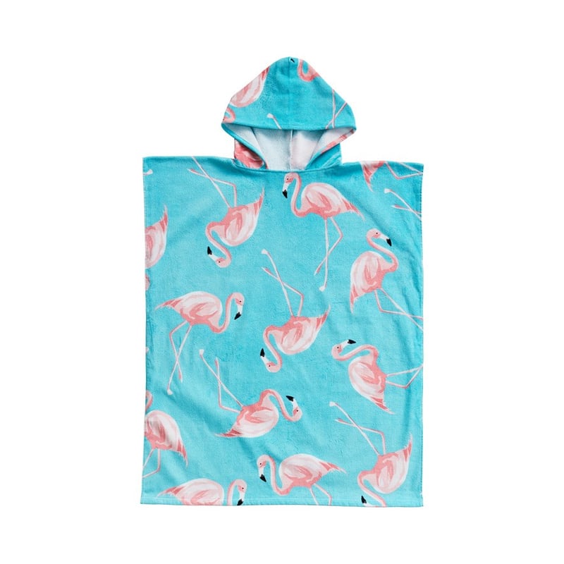 Fancy Flamingo Hooded Beach Towel