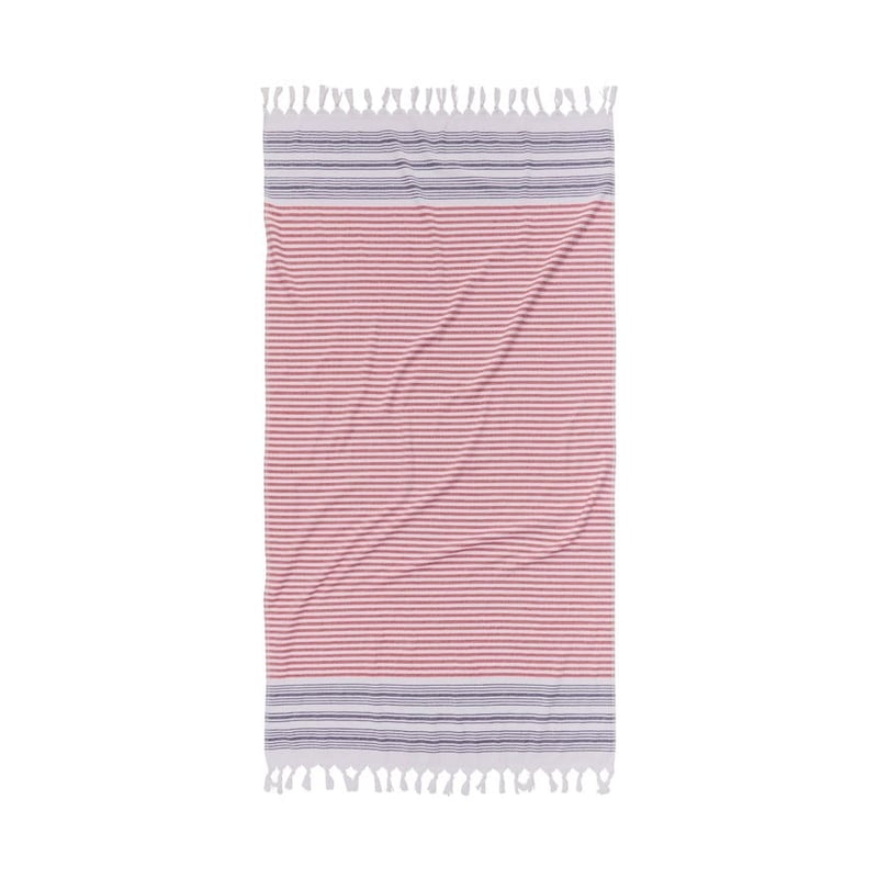 European Turkish Antalya Sailor Red Stripe Beach Towel