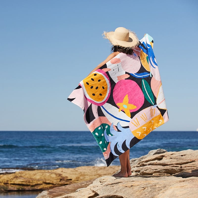 Feeling Fruity Velour Beach Towel