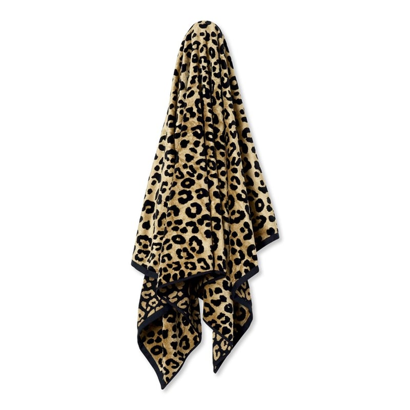 Luxe Leopard Gold Velour Beach Towel
