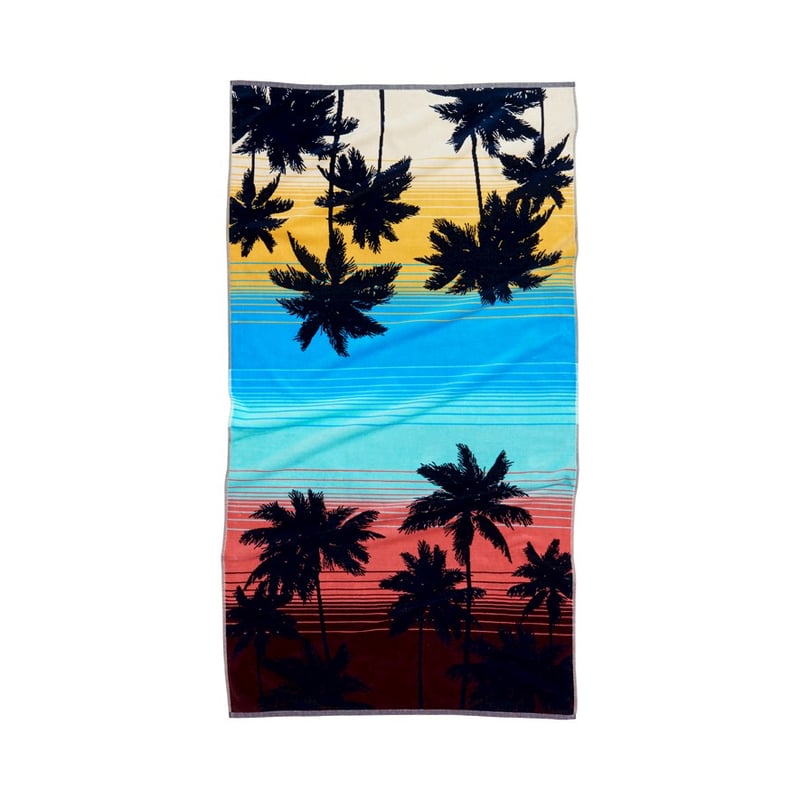 Mirrored Retro Palm Velour Beach Towel