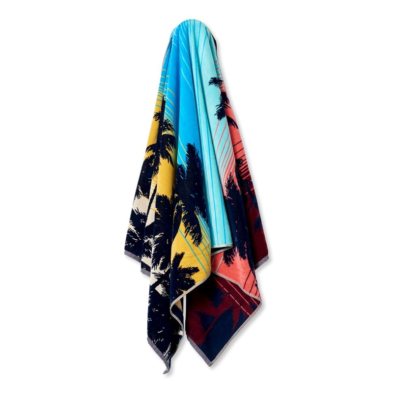 Mirrored Retro Palm Velour Beach Towel