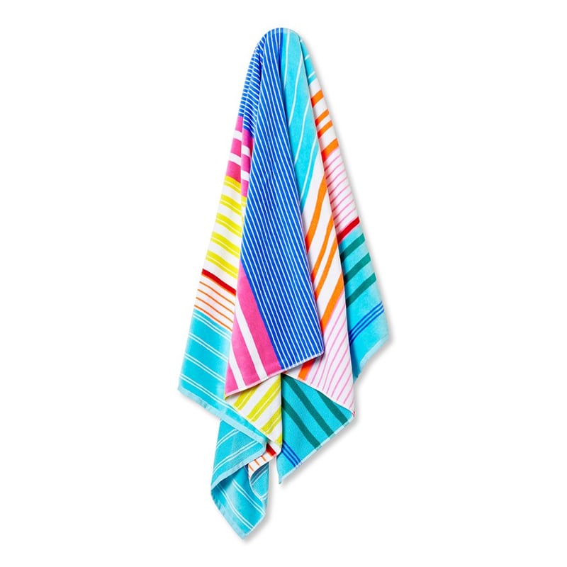 Gelato Stripe Velour Beach Towel