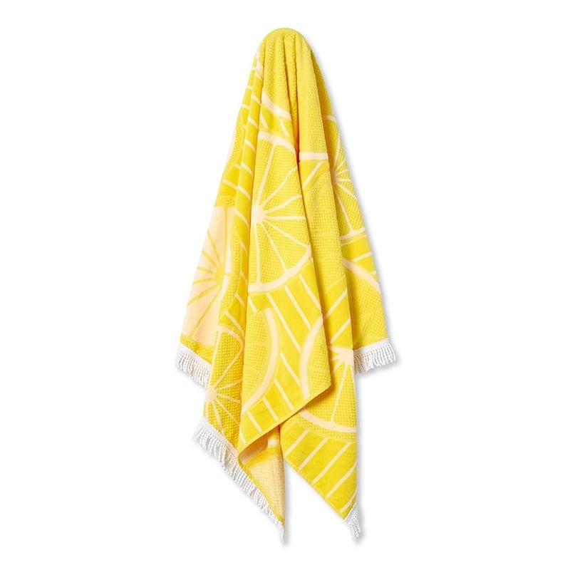 Limonata Yellow Velour Beach Towel