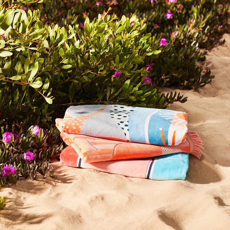 Noosa Multi Stripe Velour Beach Towel