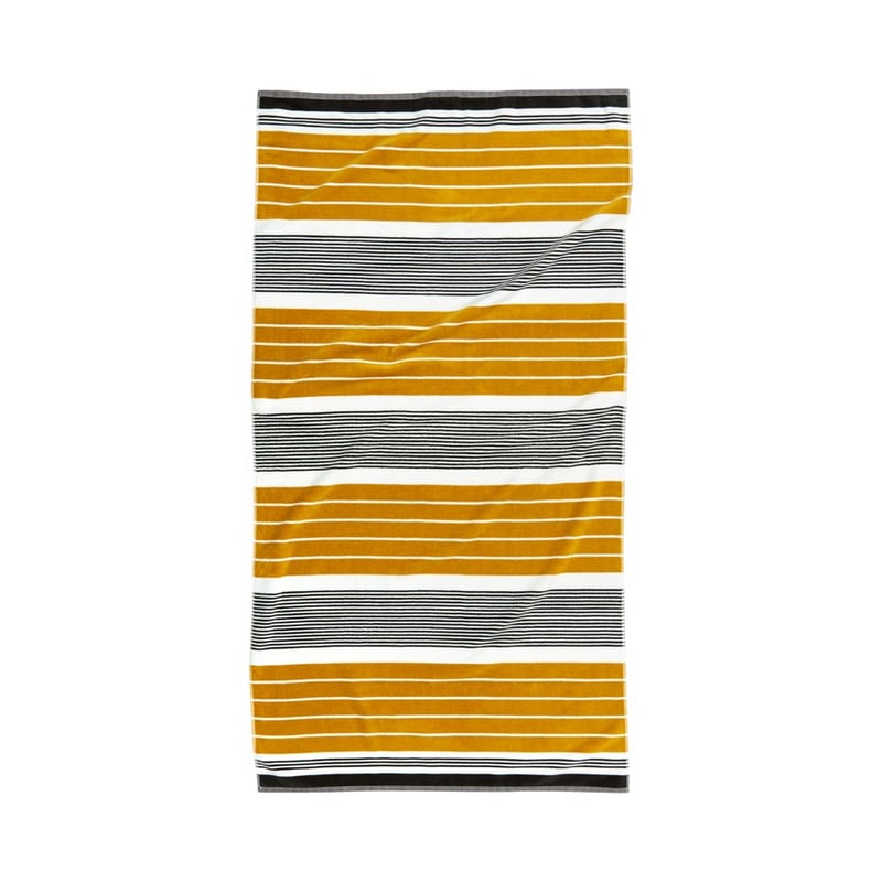 Seaport Mustard Velour Beach Towel