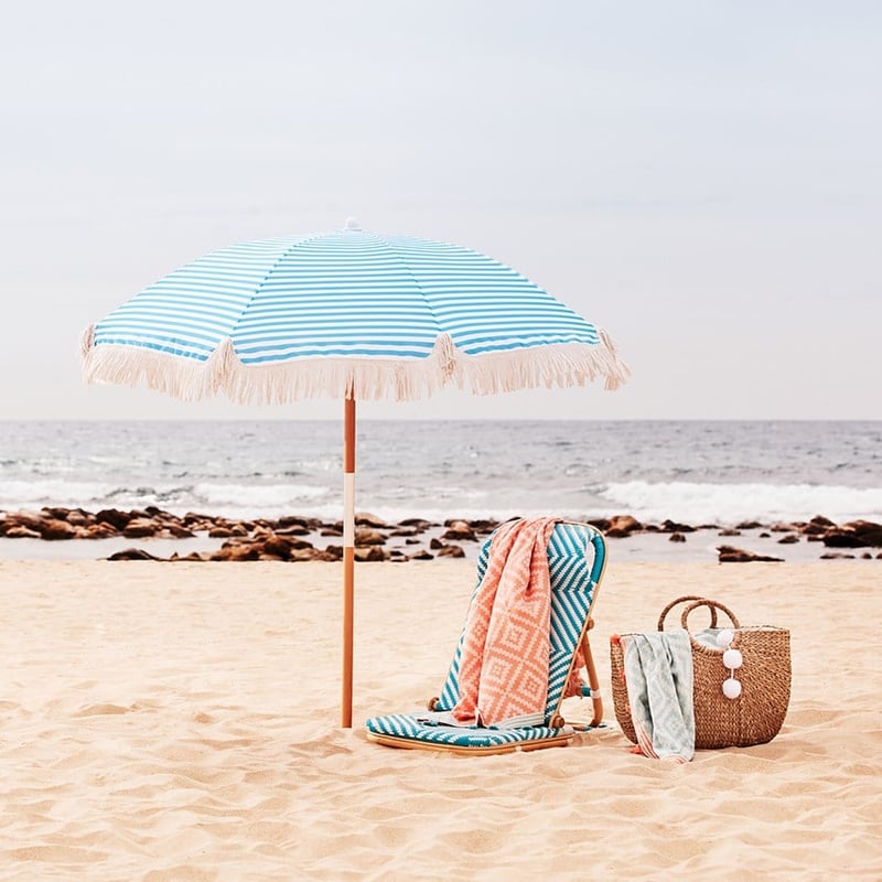 Seagrass Natural Pom Pom Beach Bag