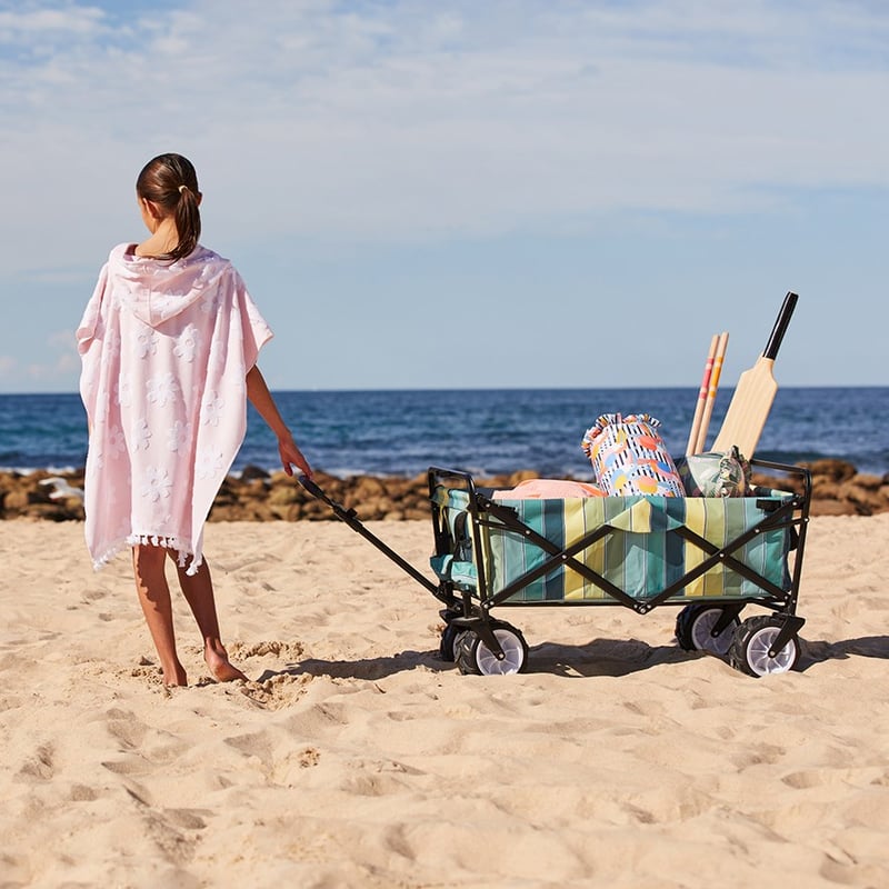 Aruba Stripe Teal Beach Trolley