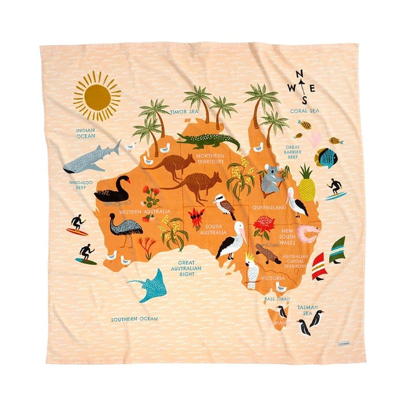 Australia Sand Free Family Beach Towel