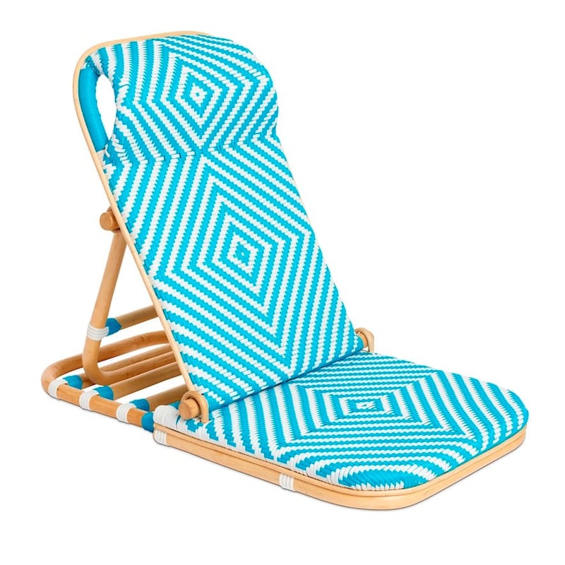 Boho Natural Aqua and White Beach Chair 
