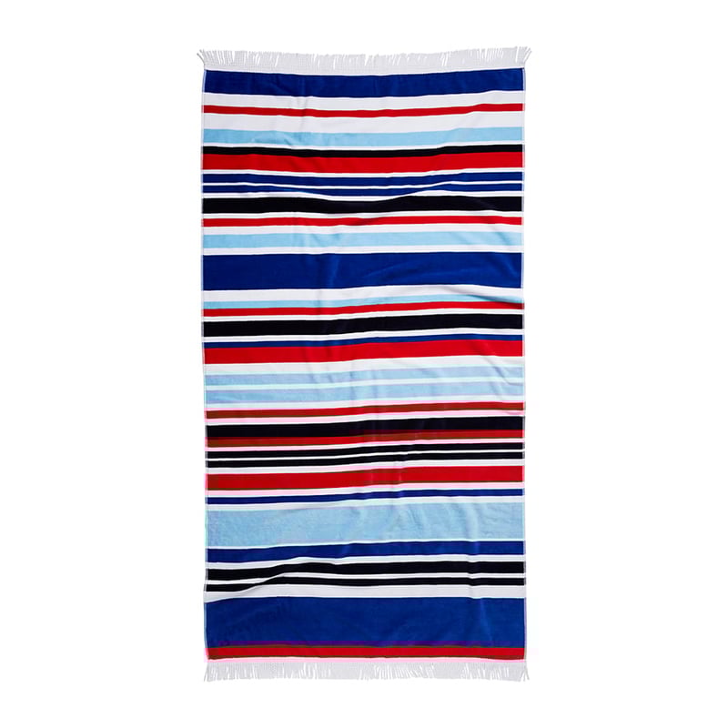 Velour Beach Towel Marina Stripe 