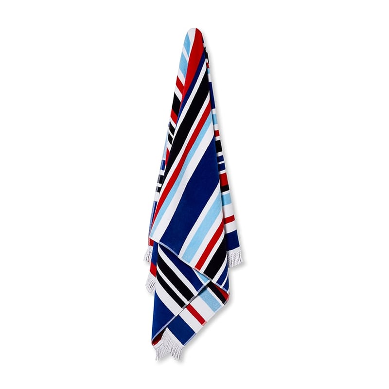 Velour Beach Towel Marina Stripe 