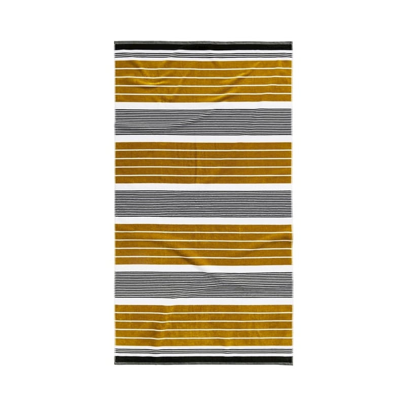 Seaport Mustard Velour Beach Towel  