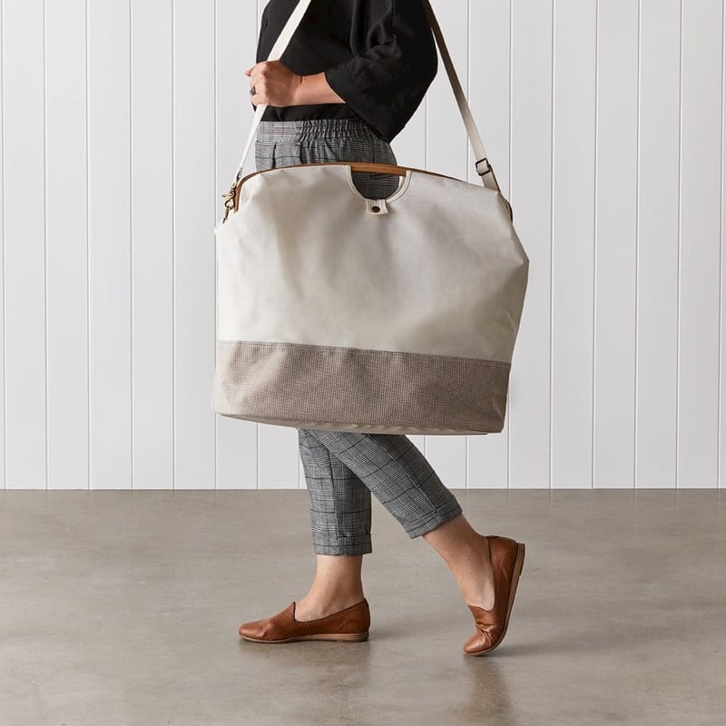 Akari Linen & Kahki Small Travel Laundry Bag 