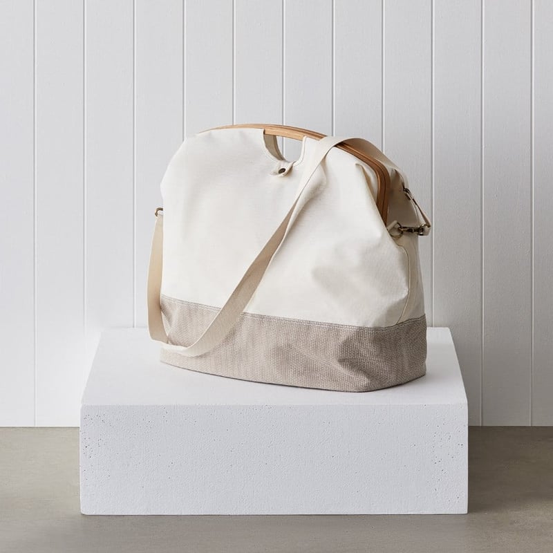 Akari Linen & Kahki Small Travel Laundry Bag 