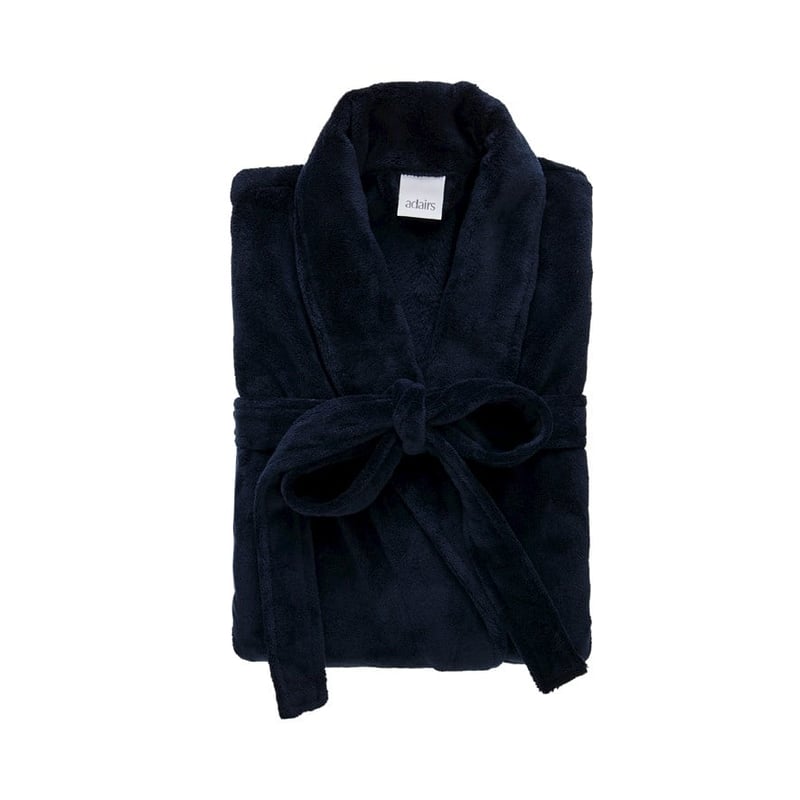 Navy Microfibre Robe